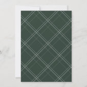 Elegante script afgestudeerd groen verticaal afstu aankondiging (Achterkant)