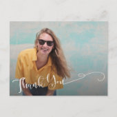 Elegante script afstudeer dankjewell kaart (Voorkant)