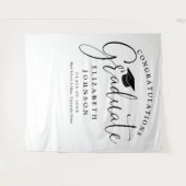 Elegante script afstudeerfeest foto achtergrond wandkleed (Voorkant (horizontaal))