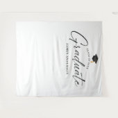 Elegante script afstudeerfeest foto achtergrond wandkleed (Voorkant (horizontaal))