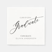 Elegante Script Afstudeerfeest Servet (Voorkant)
