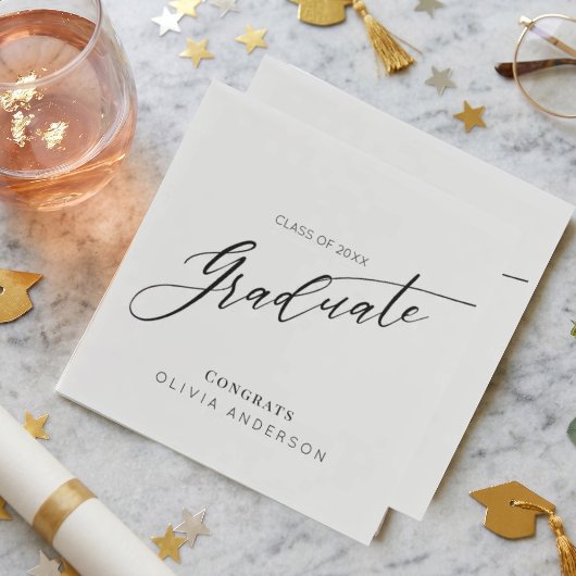 Elegante Script Afstudeerfeest Servet