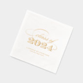 Elegante Script Afstudeerklas 2024 Folie Servetten (Links)