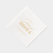 Elegante Script Afstudeerklas 2024 Folie Servetten (Rechts)