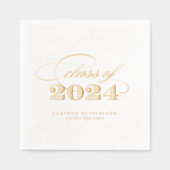 Elegante Script Afstudeerklas 2024 Folie Servetten (Voorkant)