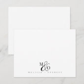 Elegante Script Ampersand Monogram Namen van het P Notitiekaartje (Voorkant / Achterkant)