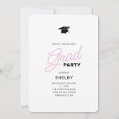 Elegante Script Arch Foto's Afstudeerfeest Kaart (Achterkant)