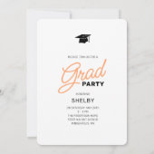 Elegante Script Arch Foto's Afstudeerfeest Kaart (Achterkant)