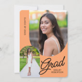 Elegante Script Arch Foto's Afstudeerfeest Kaart (Voorkant)