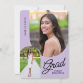 Elegante Script Arch Foto's Afstudeerfeest Kaart (Voorkant)