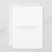 Elegante Script Bachelorette Weekend Kaart (Voorkant)