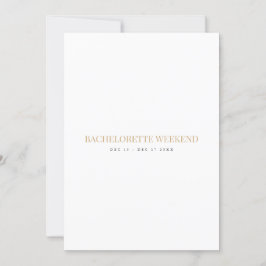 Elegante Script Bachelorette Weekend Kaart