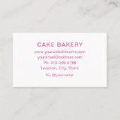 Elegante Script Bakkerij Visitekaartje I Roze (Achterkant)