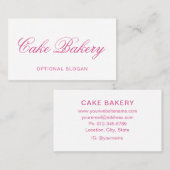 Elegante Script Bakkerij Visitekaartje I Roze (Voorkant / Achterkant)