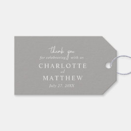 Elegante script bedankings huwelijkscadeau labels cadeaulabel