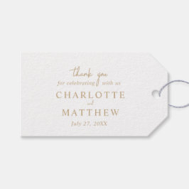 Elegante script bedankings huwelijkscadeautags cadeaulabel