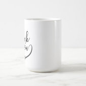 Elegante Script Bedankje Geschenkmok Koffiemok (Center)