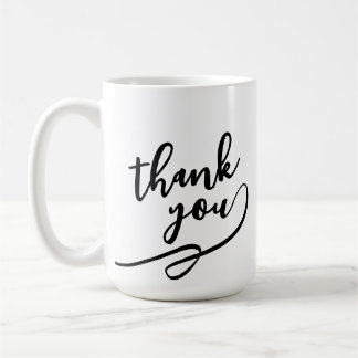Elegante Script Bedankje Geschenkmok Koffiemok