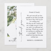 Elegante Script Bedankkaart met Foto (Voorkant / Achterkant)