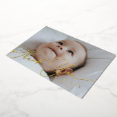 Elegante Script Bedankt Baby Aankondiging (Gedraaid)