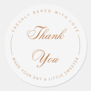 Elegante Script Bedankt Bakkerij Sticker