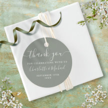 Elegante Script Bedankt Salie Groene Trouw