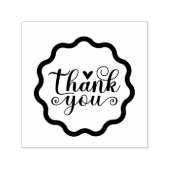 Elegante Script Bedankt Schaalrand Zelfinktende Stempel (Design)