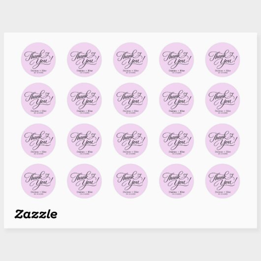 Elegante Script Bedankt Sticker (Vel)
