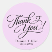 Elegante Script Bedankt Sticker (Voorkant)