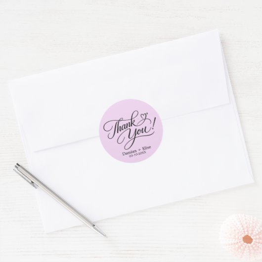 Elegante Script Bedankt Sticker (Envelop)