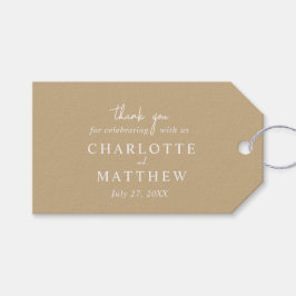 Elegante Script Bedankt Trouwcadeau Labels Cadeaulabel