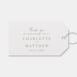 Elegante Script Bedankt Trouwcadeau Labels Cadeaulabel