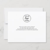 Elegante Script Bedrijfslogo Bedanktkaart (Achterkant)