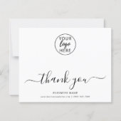 Elegante Script Bedrijfslogo Bedanktkaart (Voorkant)