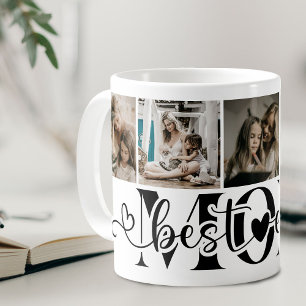 Elegante Script Beste Moeder Ooit 5 Foto Collage Koffiemok