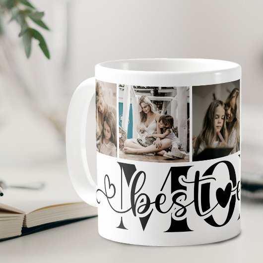 Elegante Script Beste Moeder Ooit 5 Foto Collage Koffiemok