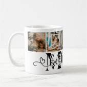 Elegante Script Beste Moeder Ooit 5 Foto Collage Koffiemok (Links)