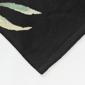 Elegante Script Black Goud Monogram Groenelementen Fleece Deken (Hoek)