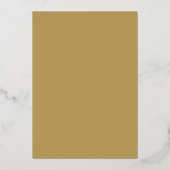 Elegante Script Blad Bruiloft Goud Folie Uitnodigi Uitnodiging (Achterkant)