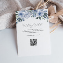 Elegante script blauwe bloemen bruiloft website