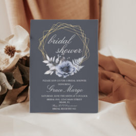 Elegante script bloem bruiloftsborrel kaart