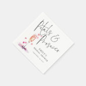 Elegante Script Bloemen en Prosecco Bruidsmeisjesf Servet (Hoek)