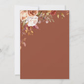 Elegante script bloemendiner Thanksgiving  Kaart (Achterkant)