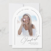 Elegante Script Boog Afstudeeraankondiging Kaart (Voorkant)