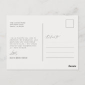 Elegante Script Boog Foto Afstudeer Dankjewel Briefkaart (Achterkant)