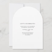 Elegante Script Boog Foto Afstudeeraankondiging Kaart (Achterkant)