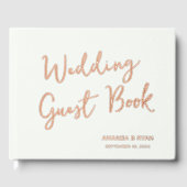 Elegante Script Bruid Bruidegom bruiloft Gastenboek (Voorkant)