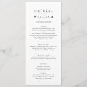 Elegante Script Bruid en bruidegom Ampersand Weddi Menu (Voorkant)
