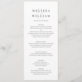 Elegante Script Bruid en bruidegom Ampersand Weddi Menu