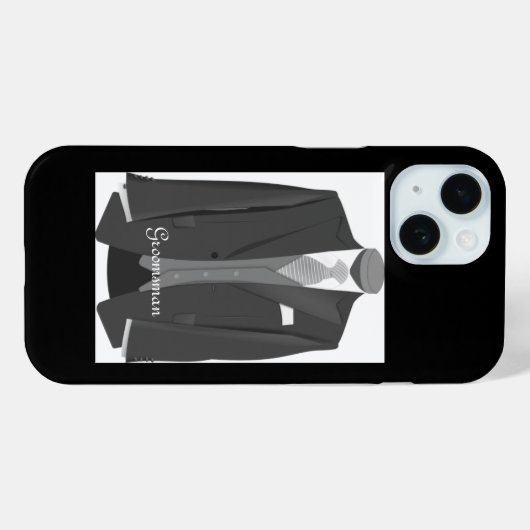 Elegante script bruidegom smoking pak Case-Mate iPhone case (Achterkant (horizontaal))